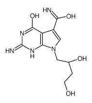 2-amino-7-[(2S)-2,4-dihydroxybutyl]-4-oxo-1H-pyrrolo[2,3-d]pyrimidine-5-carboxamide Structure