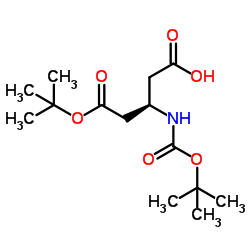 (R)-5-(tert-Butoxy)-3-((tert-butoxycarbonyl)amino)-5-oxopentanoic acid structure