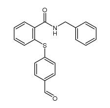 N-benzyl-2-(4-formylphenylthio)benzamide Structure