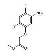 methyl 2-(5-amino-2-chloro-4-fluorophenyl)sulfanylacetate结构式