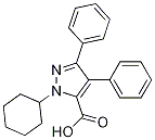 1-cyclohexyl-3,4-diphenyl-1H-pyrazol-5-carboxylic acid结构式