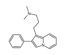 N,N-dimethyl-3-(2-phenylindolizin-1-yl)propan-1-amine结构式