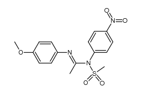 N1-Mesyl-N1-(p-nitrophenyl)-N2-(p-methoxyphenyl)acetamidine Structure