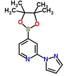 2-(1H-Pyrazol-1-yl)-4-(4,4,5,5-tetramethyl-1,3,2-dioxaborolan-2-yl)pyridine picture