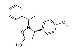 N-(R)-α-Methylbenzyl-3-(4-methoxyphenyl)isoxazolidin-5-ol结构式