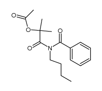 N-Benzoyl-N-butyl-2-acetoxy-2-methylpropanamide结构式