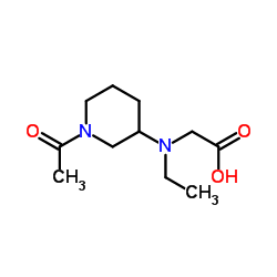 N-(1-Acetyl-3-piperidinyl)-N-ethylglycine Structure