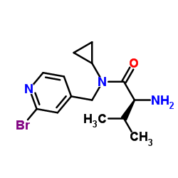 N-[(2-Bromo-4-pyridinyl)methyl]-N-cyclopropyl-L-valinamide Structure