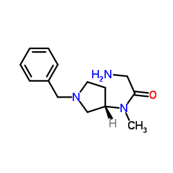 N-[(3S)-1-Benzyl-3-pyrrolidinyl]-N-methylglycinamide Structure