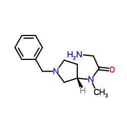 N-[(3S)-1-Benzyl-3-pyrrolidinyl]-N-methylglycinamide结构式