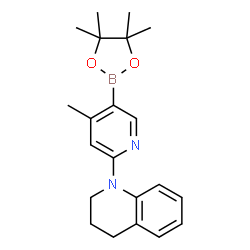 1-(4-Methyl-5-(4,4,5,5-tetramethyl-1,3,2-dioxaborolan-2-yl)pyridin-2-yl)-1,2,3,4-tetrahydroquinoline结构式