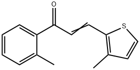 (2E)-1-(2-甲基苯基)-3-(3-甲基噻吩-2-基)丙-2-烯-1-酮结构式