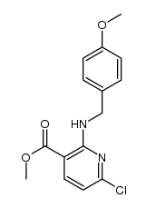 6-氯-2-(4-甲氧基苄基)氨基)烟酸甲酯结构式
