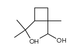2-(2-(1-hydroxyethyl)-2-methylcyclobutyl)propan-2-ol结构式
