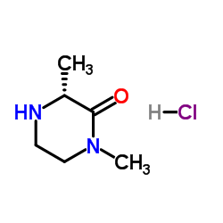 (R)-1,3-二甲基哌嗪-2-酮盐酸盐结构式