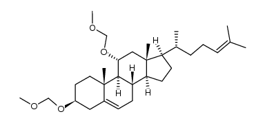 3β,11α-bis(methoxymethoxy)cholesta-5,24-diene Structure