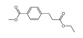 Benzenepropanoic acid, 4-(methoxycarbonyl)-, ethyl ester (9CI) Structure