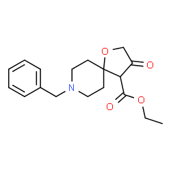 Ethyl 8-benzyl-3-oxo-1-oxa-8-azaspiro[4.5]decane-4-carboxylate structure