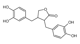 2,3-bis(3,4-dihydroxybenzyl)butyrolactone structure