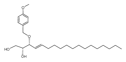 (2R,3R,4E)-3-(4'-methoxybenzyloxy)-4-octadecene-1,2-diol Structure