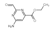 4-Pyrimidinecarboxylicacid,6-amino-2-formyl-,ethylester(9CI) structure