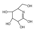 (3R,4R,5S,6S)-3,4,5-trihydroxy-6-(hydroxymethyl)piperidin-2-one结构式