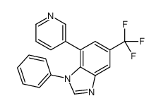 1-phenyl-7-pyridin-3-yl-5-(trifluoromethyl)benzimidazole Structure