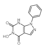 1H-Pyrazolo[3,4-d]pyrimidine-4,6(5H,7H)-dione,5-hydroxy-1-phenyl-结构式