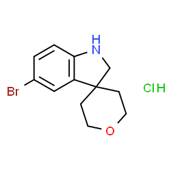 5-bromo-1,2-dihydrospiro[indole-3,4'-oxane] hydrochloride Structure