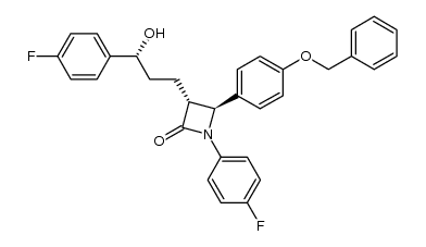 (3R,4S,3'R)-1-(4-fluorophenyl)-4-(4-hydroxyphenyl)-3-[3'-(4-fluorophenyl)-3'-hydroxy-propyl]-azetidin-2-one Structure