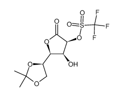 5,6-O-isopropylidene-2-O-trifluoromethylsulfonyl-D-mannono-1,4-lactone Structure