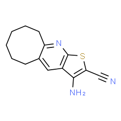 3-AMINO-5,6,7,8,9,10-HEXAHYDROCYCLOOCTA[B]THIENO[3,2-E]PYRIDIN-2-YL CYANIDE结构式