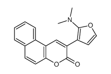 3H-Naphtho[2,1-b]pyran-3-one,2-[2-(dimethylamino)-3-furanyl]- Structure