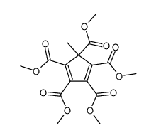 5-methyl-1,2,3,4,5-pentamethoxycarbonylcyclopentadiene Structure