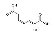 2-hydroxy-2,4Z-heptadiene-1,7-dioate结构式