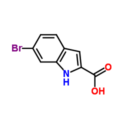 6-溴吲哚-2-羧酸结构式