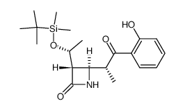 (3S,4R)-3-[(R)-1-(t-butyldimethylsiloxy)ethyl]-4-[(R)-1-(2-hydroxybenzoyl)ethyl]-2-azetidinone Structure