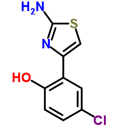 2-(2-Amino-1,3-thiazol-4-yl)-4-chlorophenol结构式