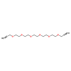 丙炔基-五聚乙二醇-丙炔基结构式