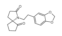 (5R)-1-[2-(3,4-methylenedioxyphenyl)ethyl]-1-azaspiro[4.4]nonane-2,6-dione结构式