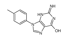 2-amino-9-(4-methylphenyl)-3H-purin-6-one结构式