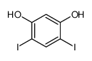 4,6-diiodobenzene-1,3-diol结构式