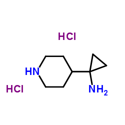 1-(4-Piperidinyl)cyclopropanamine dihydrochloride结构式