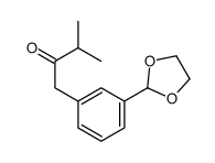 1-[3-(1,3-dioxolan-2-yl)phenyl]-3-methylbutan-2-one Structure