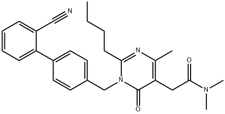 2-(1-((2'-(1H-Tetrazol-5-Yl)-[1,1'-Biphenyl]-4-Yl)Methyl)-2-Butyl-4-Methyl-6-Oxo-1,6-Dihydropyrimidin-5-Yl) -N,N-Dimethylacetamide structure