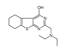 2-(diethylaminomethyl)-5,6,7,8-tetrahydro-3H-[1]benzothiolo[2,3-d]pyrimidin-4-one结构式