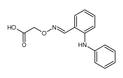 2-(((2-(phenylamino)benzylidene)amino)oxy)acetic acid Structure