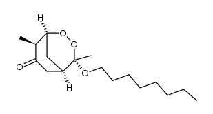 (1S,4S,5R,8S)-4,8-dimethyl-4-(octyloxy)-2,3-dioxabicyclo[3.3.1]nonan-7-one结构式