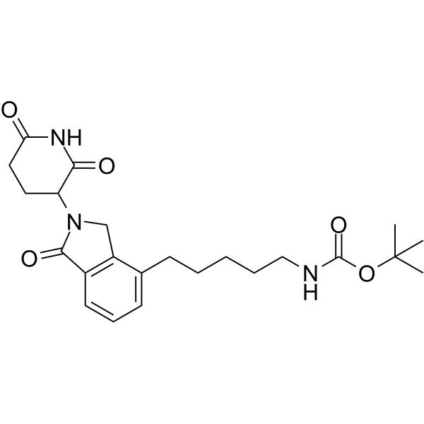 Lenalidomide-C5-amido-Boc结构式