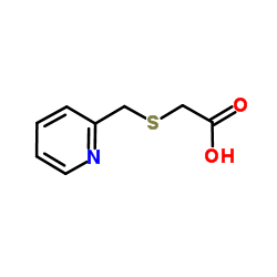 2-[(pyridin-2-ylmethyl)sulfanyl]acetic acid结构式